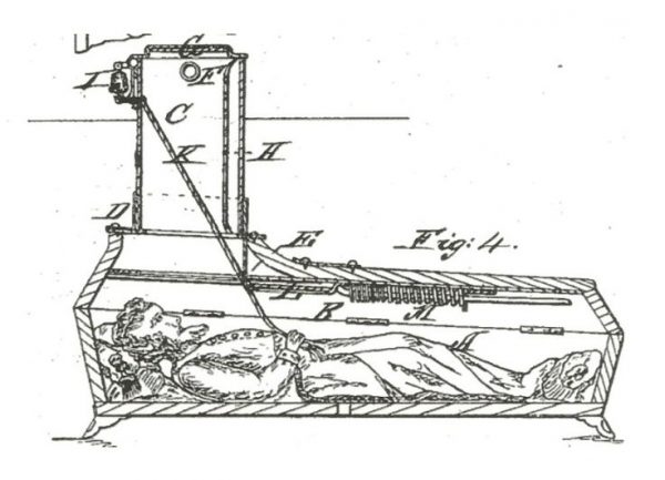 Dr. Johann Gottfried Taberger’s “safety coffin” invented in 1816